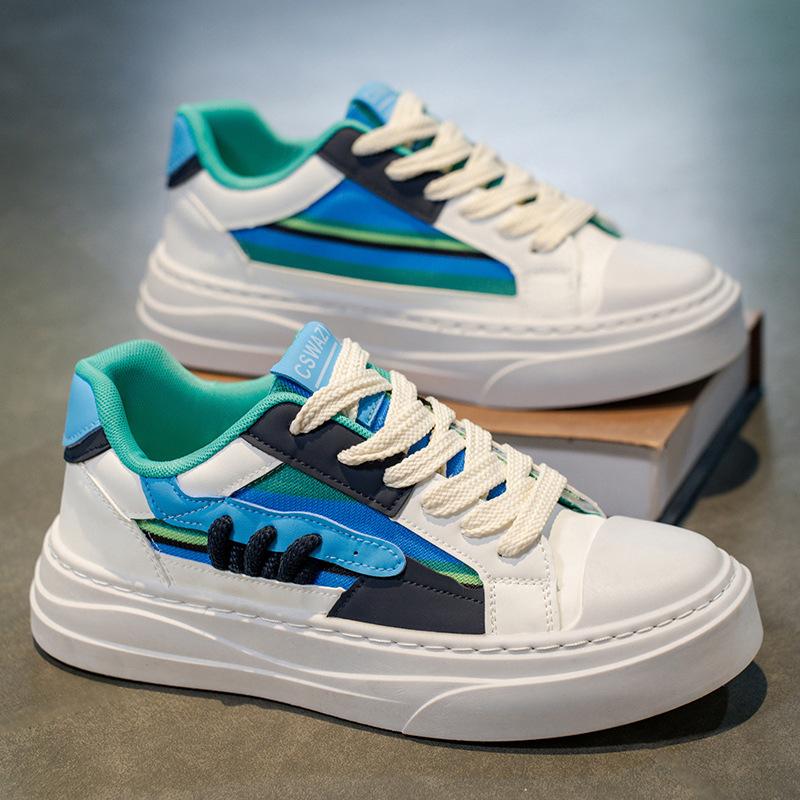 Мужские разноцветные кроссовки в стиле пэчворк на толстой подошве, повседневная модная обувь 39