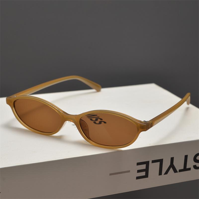 New Retro Oval Cat Eye Sunglasses For Women  Trendy Small Narrow Sunnies 90S Designer Sun Glasses 20