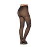 Gewebte schwarze, dünne Strumpfhose in Hautoptik mit Fleece-Innenseite
