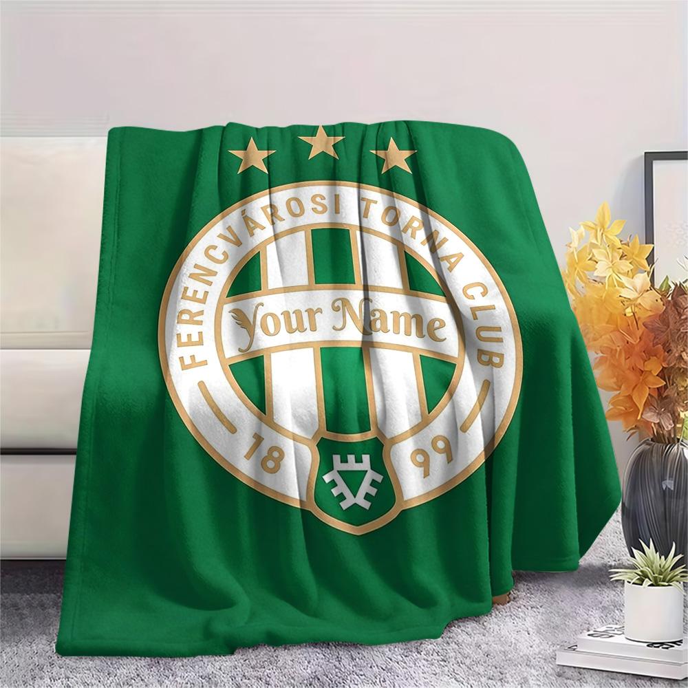 1 Stück Ferencv Rosi Torna Club Fahne Benutzerdefinierter Name Gemustert Flanell Decke Geeignet für Alle Jahreszeiten Für Heimdeko Wärme Und Komfort Geschenke Feiertagsgeschenk