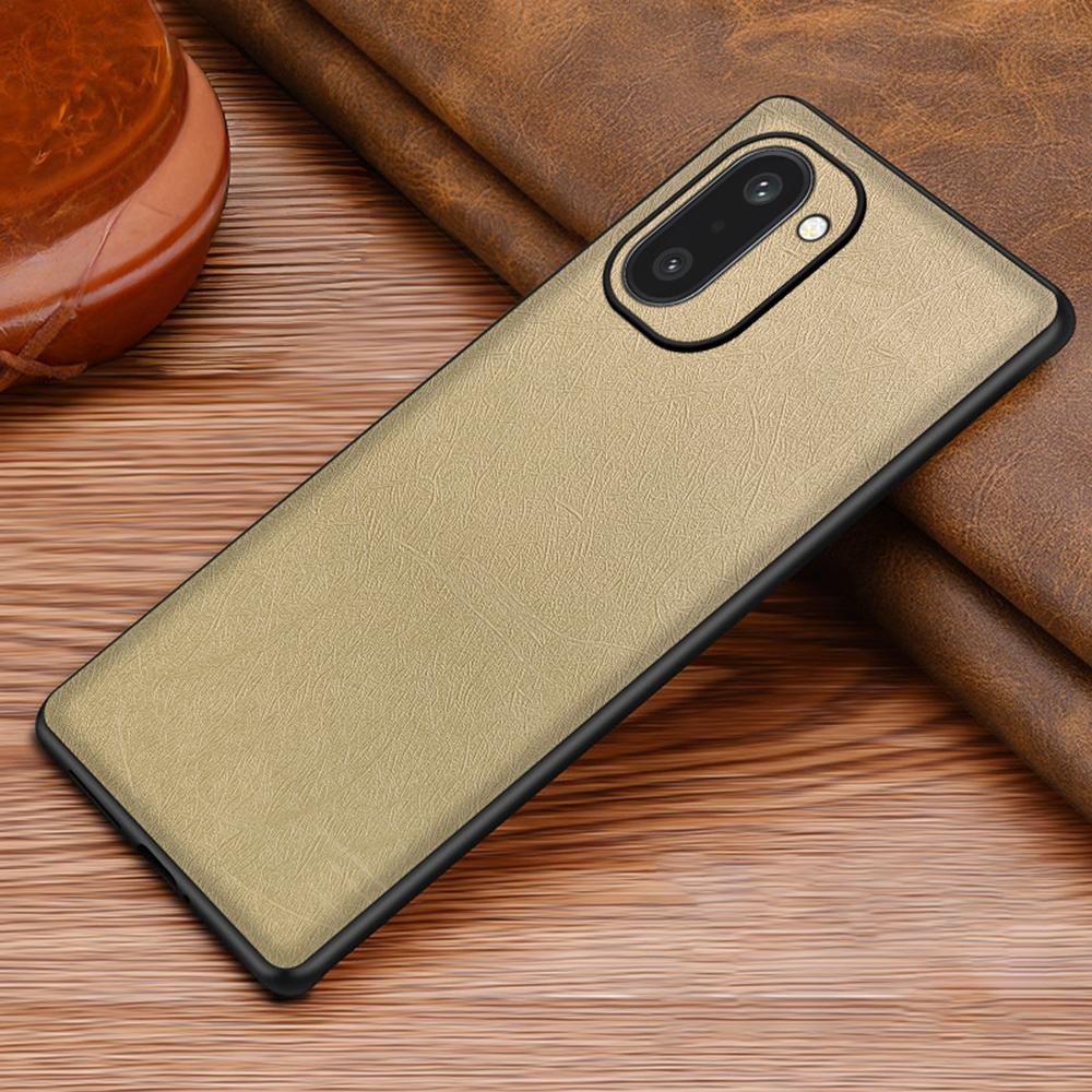For OnePlus Ace 6T 5G Case Silk-Textured PU Leather Coated PC TPU Protective Phone Back Cover