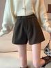 Women's High-Waist Woolen Shorts - Stylish Korean Wide-Leg Boot Pants for Autumn and Winter