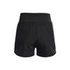 Under Armour Solid Color Wide Waistband Loose Fitness Shorts Women Bottoms Black 1377555-001