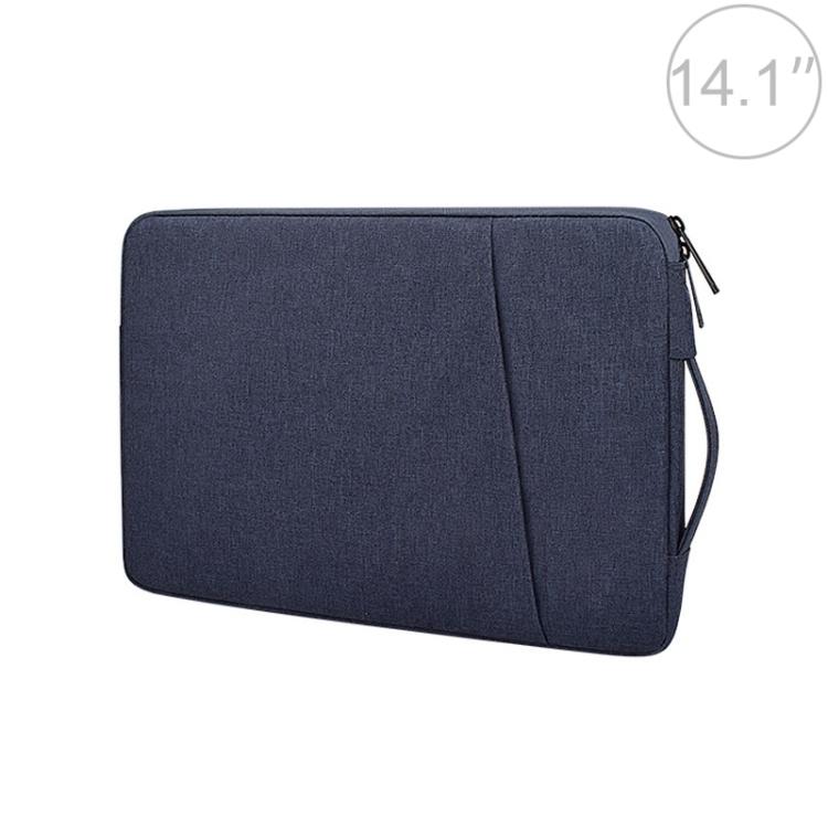 ND01D Polyester Felt Laptop Sleeve for 14.1 Inch Notebook, Waterproof Protective Carrying Bag with Front Pocket & Telescopic Handle