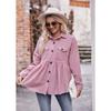Camicie da donna primaverili e autunnali Top a maniche lunghe Camicia casual in velluto a coste