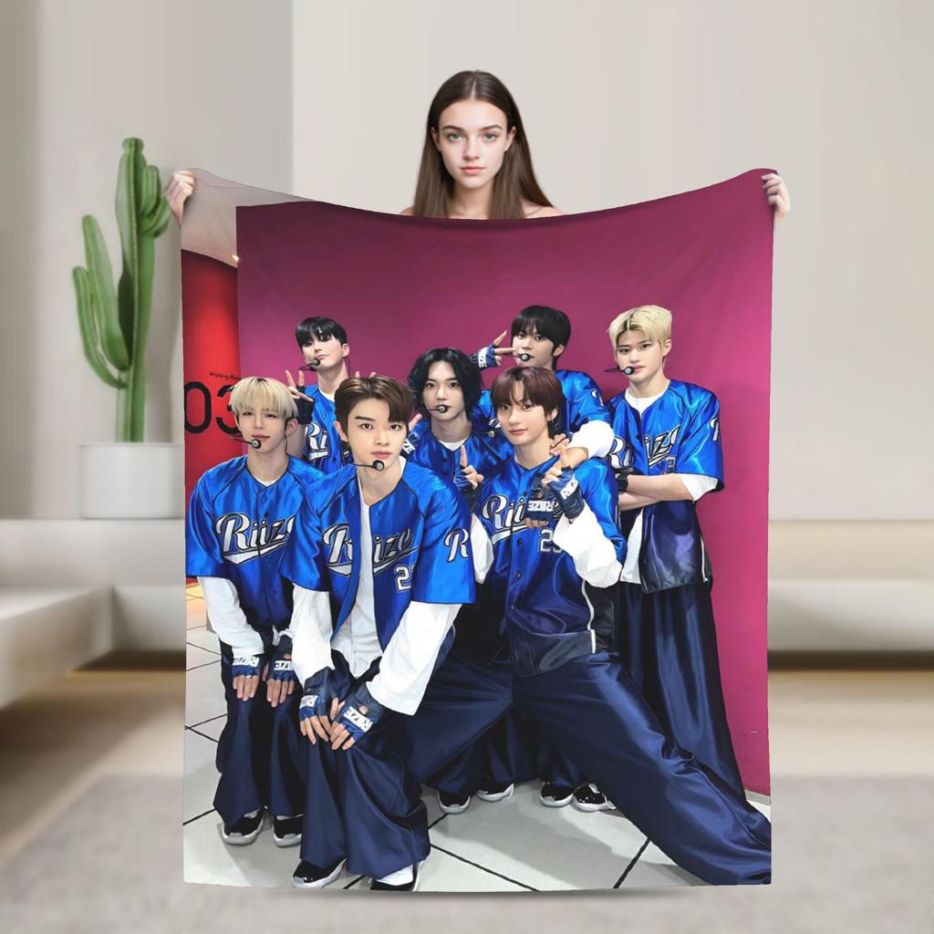 Soft Warm Blanket Travel Office RIIZING SOHEE Riize KPOP Throw Blanket  Flannel Bedspread For Outdoor Fashion Sofa Bed Cover