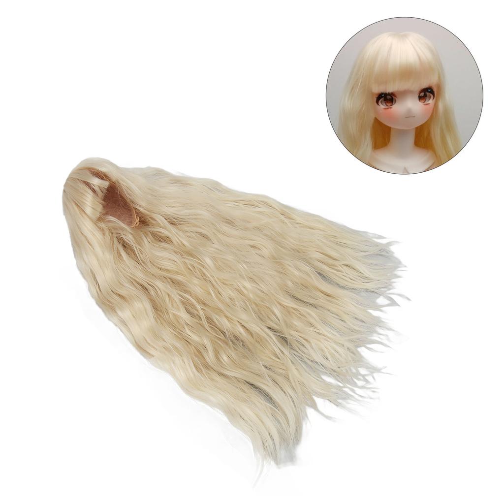 Doll Hair Wig High Temperature Wire Hair 1Celsius3 Wavy Doll Replacement Wig for 8.3‑9.4in Doll