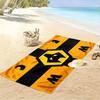 Giant Beach Towel with Wolves FC Hexagon Wolf Logo, Quick Dry Microfiber, Soft and Absorbent, for Beach Pool Travel Gift