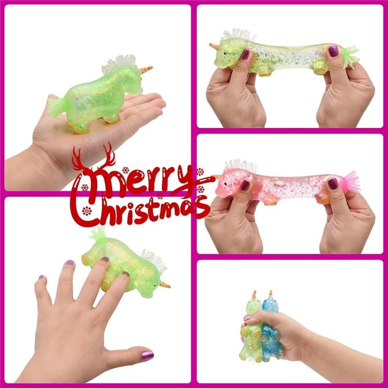 Unicorn Squishy Squeeze Toys Stress Balls for Kids Christmas Stocking Stuffers Birthday Valentines Day Prizes Party Favor Gifts