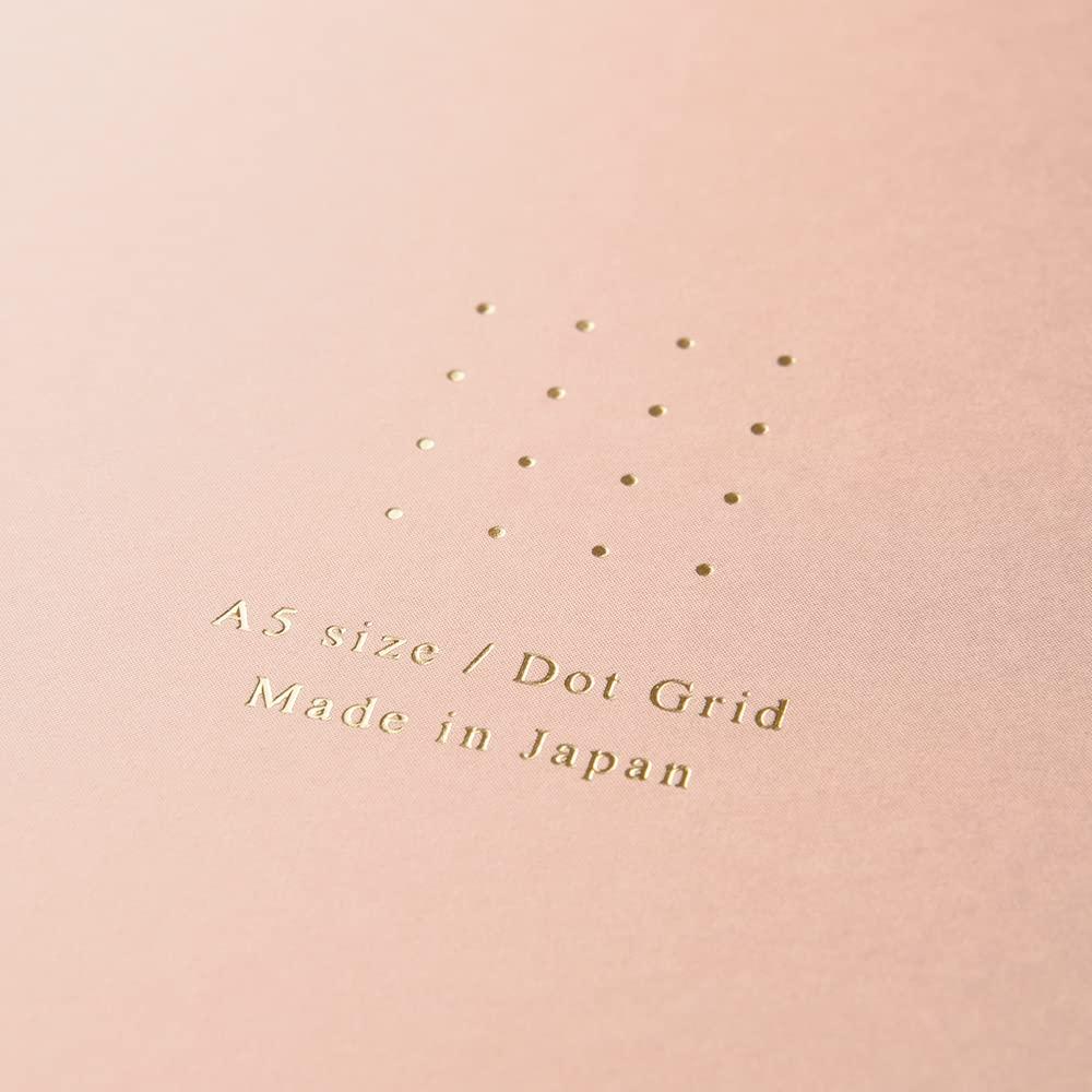DESIGNPHIL MIDORI Paper Color Dot 15338006 Pad, Grid, Pink, A5,
