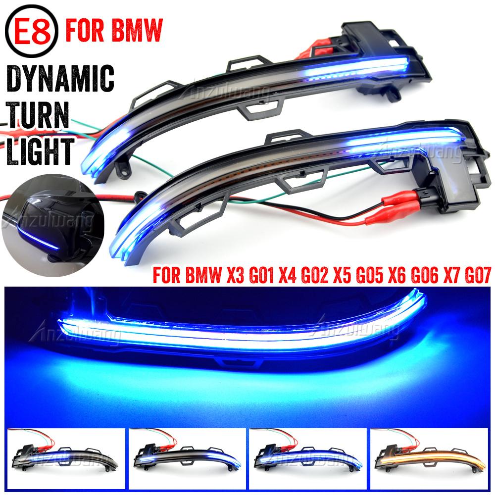 Car Side Rear View Mirror LED Dynamic Turn Signal Light Blinker Lamp For BMW X3 G01 2018  X4 G02 X5 G05 X6 G06 X7
