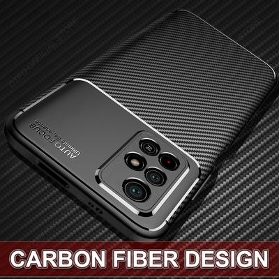 Pro pouzdro POCO M4 Pro Nárazuvzdorné pouzdro z uhlíkových vláken pro POCO X3 Pro Matte Funda Coque silikonové pouzdro pro POCO M4 Pro 5G POCO X4 Pro