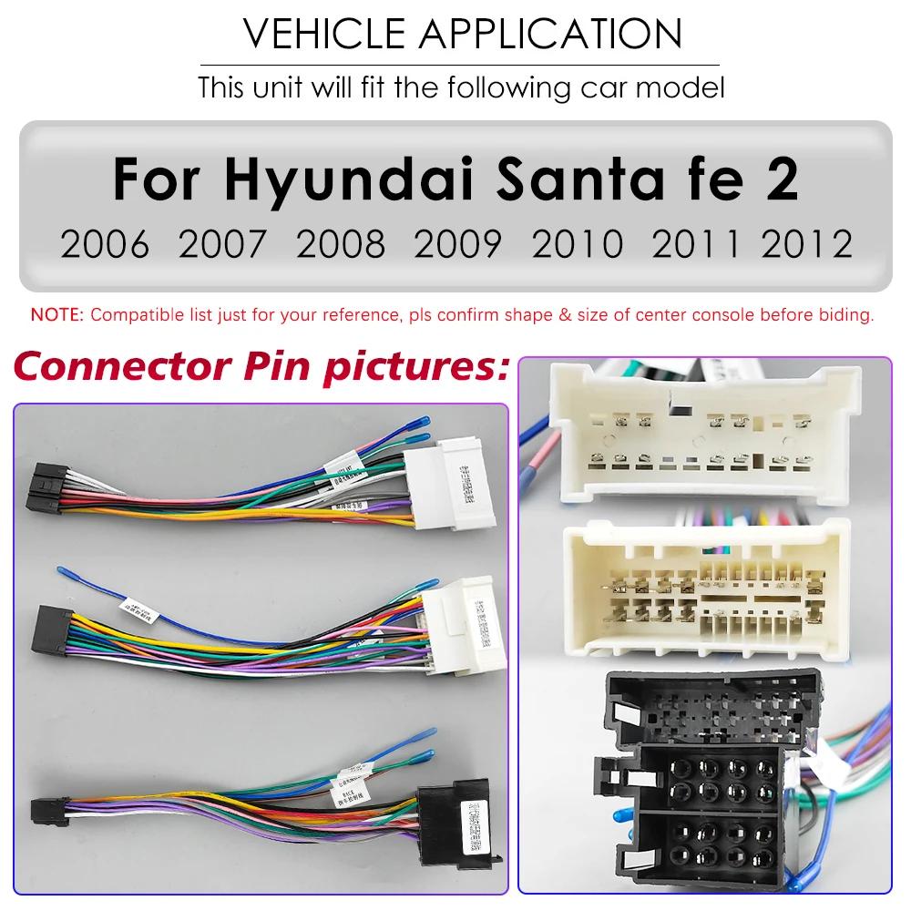 Hizpo 2din Android Autoradio for Hyundai Santa Fe 2 2006 - 2012 Car Radio Multimedia Video Player GPS Navi Head Unit  intelligent Carplay Auto 4G RDS