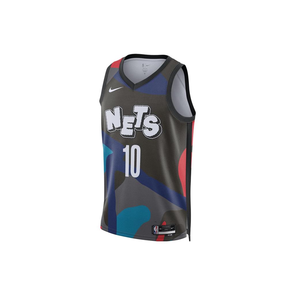 Nike X Kaws Collaboration Letter Number Print Color Block Basketball Jersey City Edition 2023/24 Season Brooklyn Nets Simmons 10 Men jersey DX8487-011