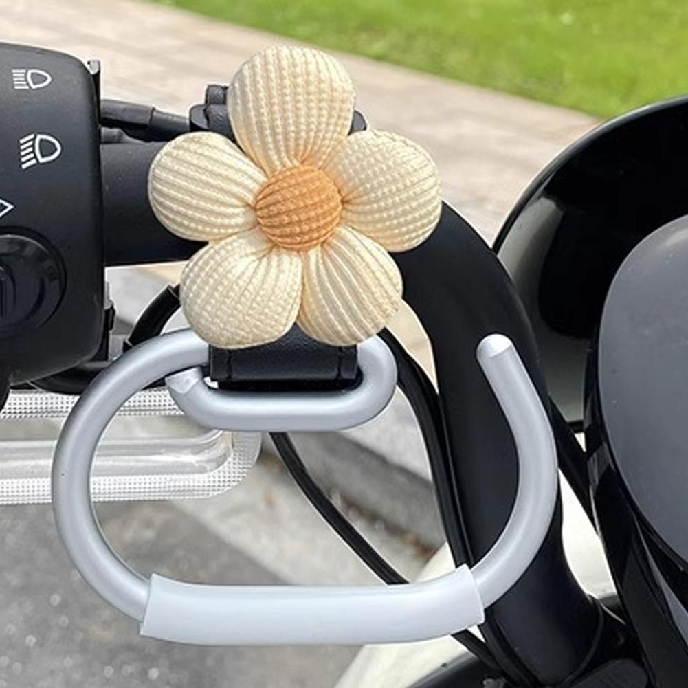 Aluminiumlegierung Motorrad Lenker Haken Helm Aufbewahrung Gepäcktasche Aufhänger Halter mit Blume Für Fahrrad Roller Elektrofahrrad