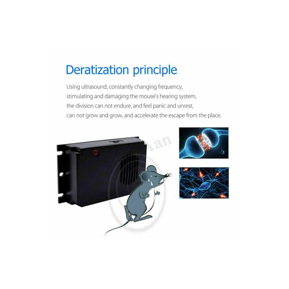 Ultrasonic Pest Repeller for Home & Car - Safe 12.5 kHz Mouse & Rat Rodent Control, Battery Powered (4xLR14)