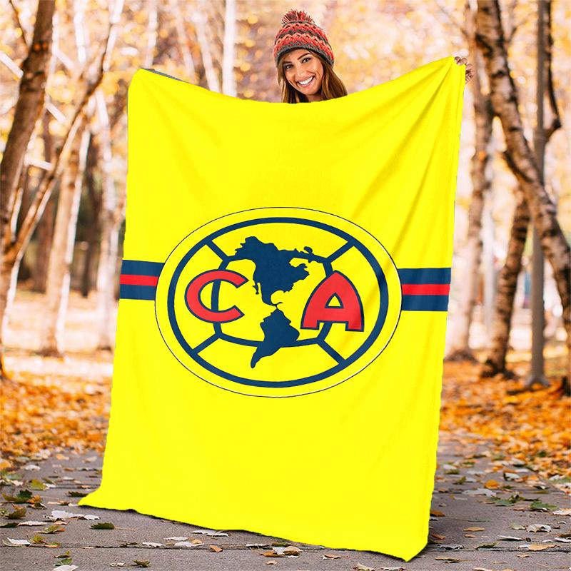 Club América Flannel Blanket Soft All-Season Throw, Design for Camping, Car Travel, Hiking Sofa, Bed, Office Perfect Gift for Parties