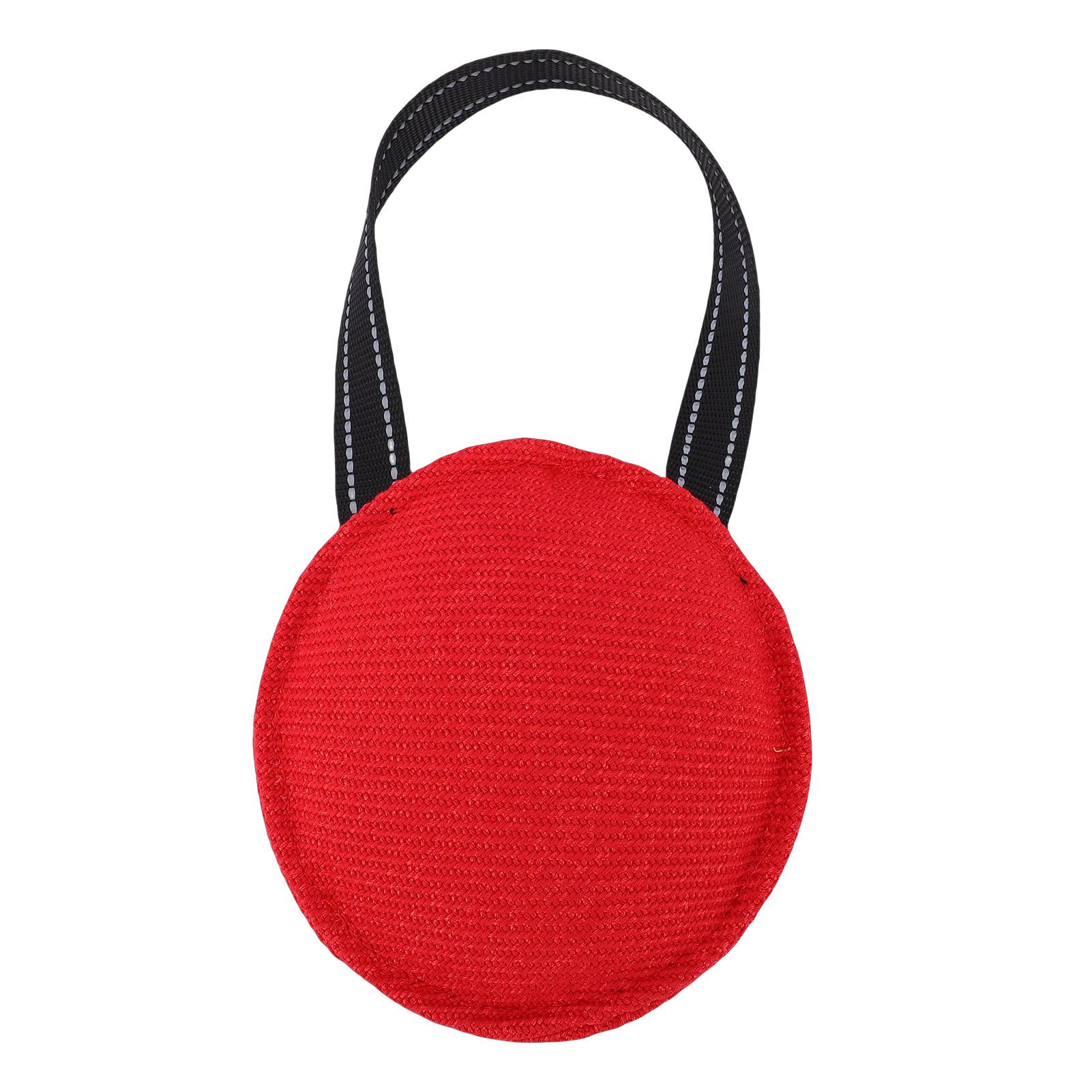 Dog Training Bite Tug Dog Tug Ball Gear Multi Layer Cotton Sewing Interactive Round Bite Pillow with Handle for Dog Training