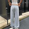 Women's Mid Low Waist Drawstring Wide Leg Sweatpants Casual Loose Straight Leg Track Pants
