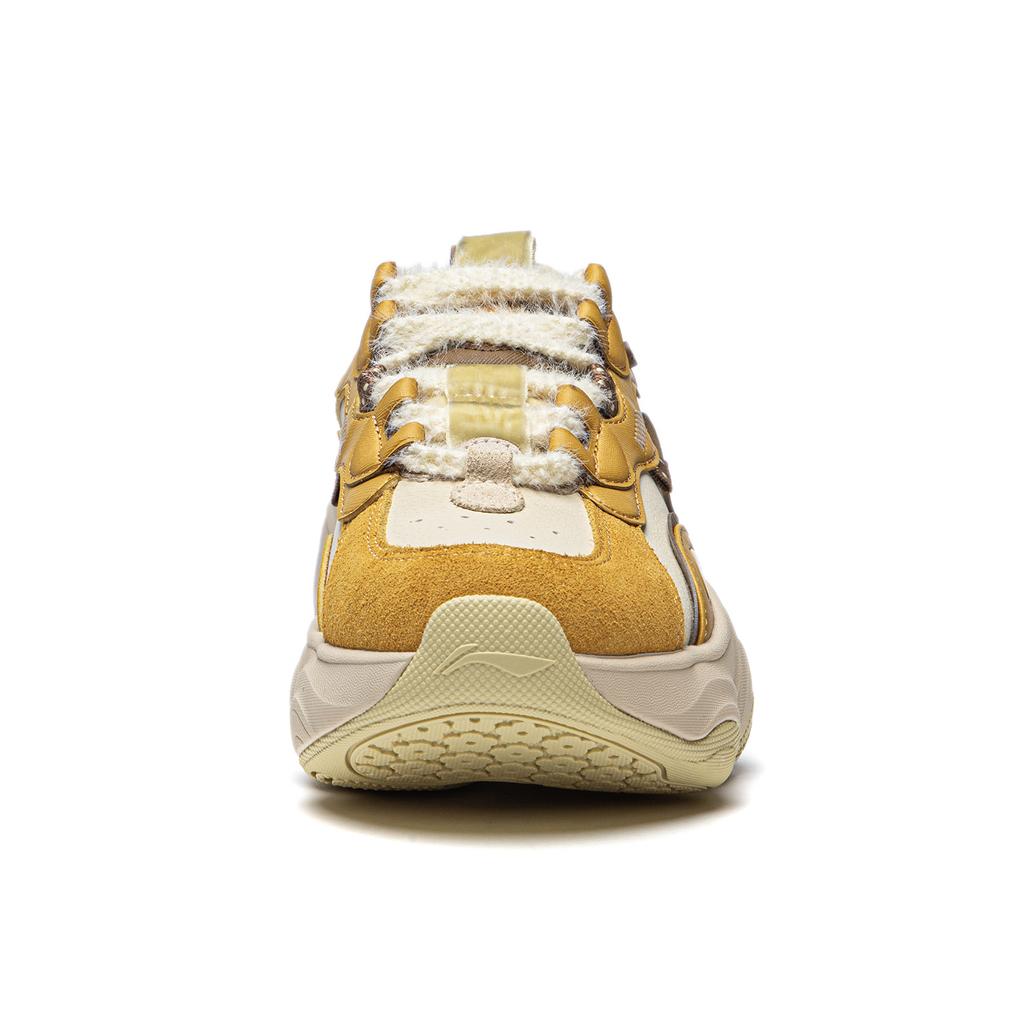 Li-Ning Honey V2 Classic Comfortable Casual Non-Slip Wear-Resistant Low-Top Dad Shoes Women sneaker Yellow Milky AGCU414-4