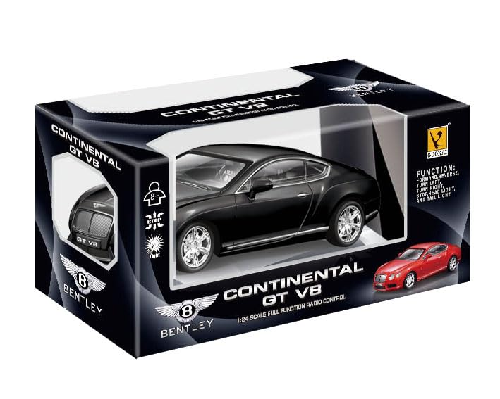 Doyusha 2.4GHz 1/24 Scale Bentley Continental GT V8 Black Electric Radio Control Model 630677