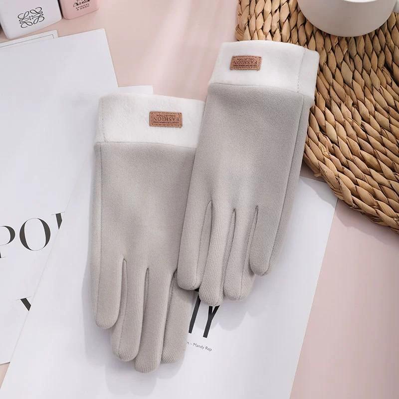 Winter Outdoor Thermal Gloves Female Touch Screen Plus Velvet Padded Cycling Non Slip Cycling Gloves Velvet.