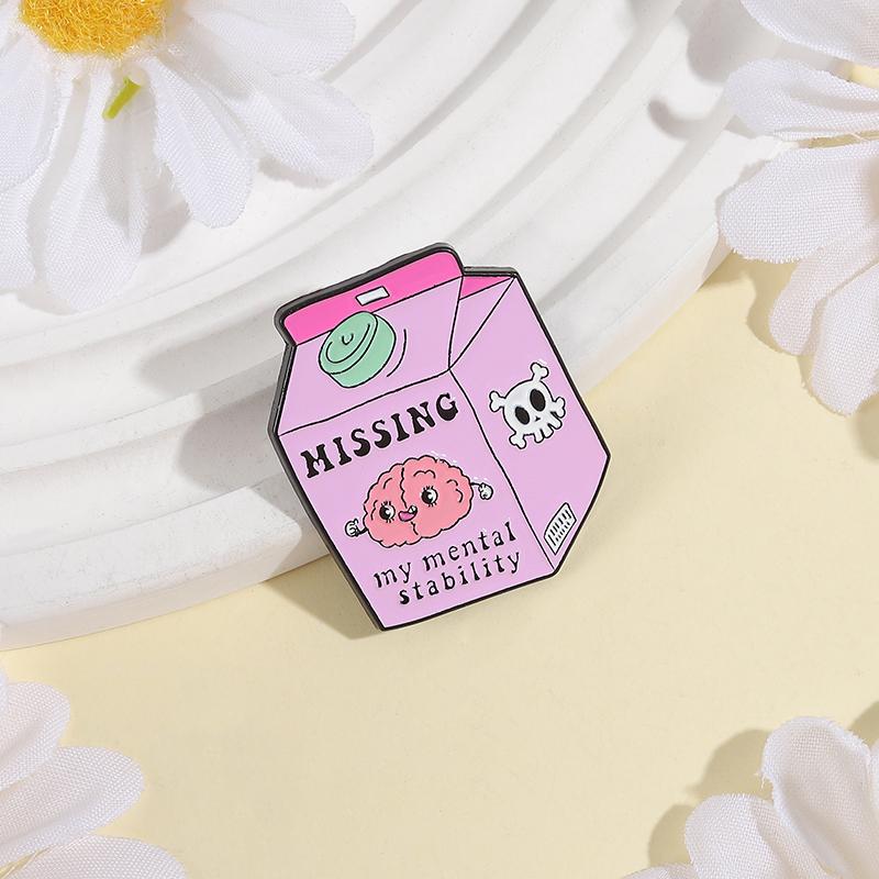 MISSING My Mental Stability Enamel Pins I Have Stability Brooches Fashion Lapel Badge Backpack Clothes Jewelry Gift for Friends