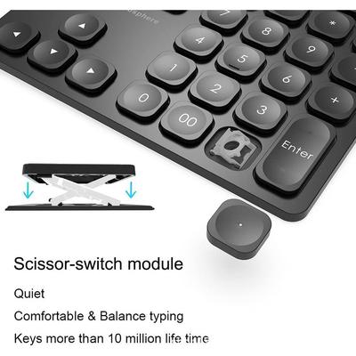 Rechargeable Wireless Bluetooth Numeric Keypad – 36-Key External Data Entry Keyboard