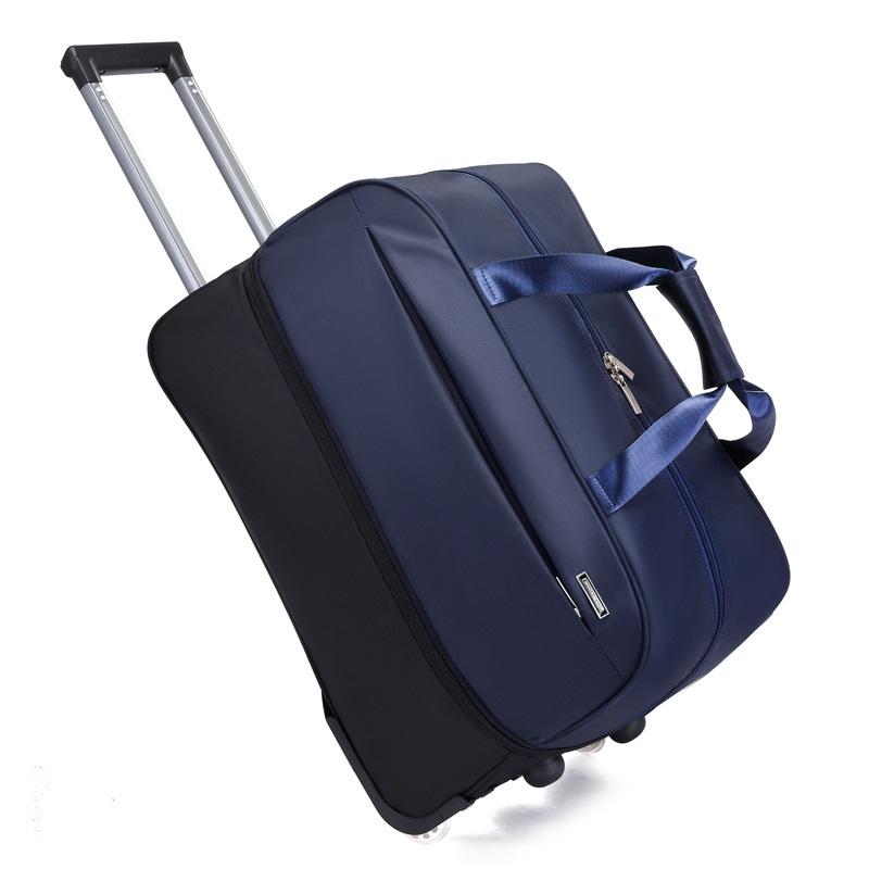 Oxford Cloth Rolling Travel Bag Large Capacity Expandable Trolley Bag Suitcase Carry On For Men Travel Bag