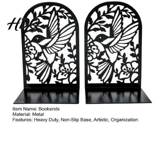 Hummingbird Bookends 1 Pair Metal for Shelves Decorative Heavy Duty Book Ends