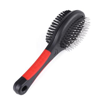 Fashion Double Side Pet Cat Dog Puppy Comb Hair Shedding Removal Cleaning Brush(L)