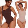 European & American Style Shaping Thong Bodysuit: Wide Strap, Tummy Control, Open Crotch, Butt Lifting, Strappy Bra, Bust Support