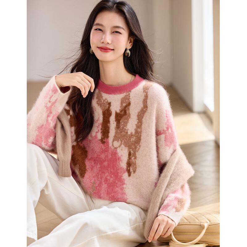 

Women s Cashmere Blend Loose Fit Sweater One Size