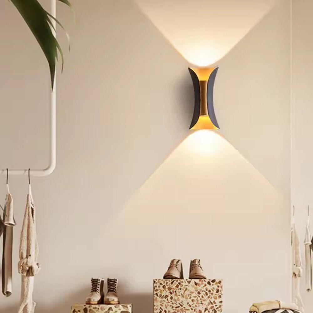 Creative LED Wall Lamp Wireless Up Down Light Outdoor Wall Light Two-Way Lighting IP65 Waterproof Bedside Lamp Garden Lighting