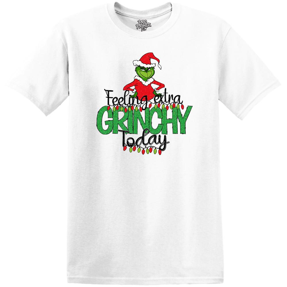 Christmas T-Shirt Feeling Extra Grinchy Today Adult/Kid Sizes S
