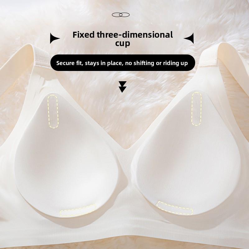 Summer Ultra Thin Seamless Plus Size Bra, Full Bust Minimizing Side Support Anti-Sagging Sports Comfortable Lingerie