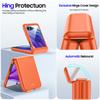 for Motorola Razr 50 Ultra 2024 With Hinge Protection,Screen Protector,Full-Body Rugged Anti-Scratch Shockproof Phone Case-Orange