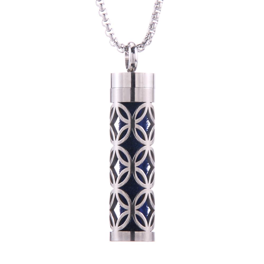 New Aromatherapy Jewelry Necklaces Essential Oil Diffuser Necklace Stainless Steel Open Locket Aroma Scent Perfume Necklace