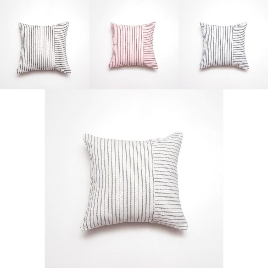 Cover Only Case Only Modern Cozy Striped Pillow Cover Polyester Cotton Soft Comfortable Cushion Case