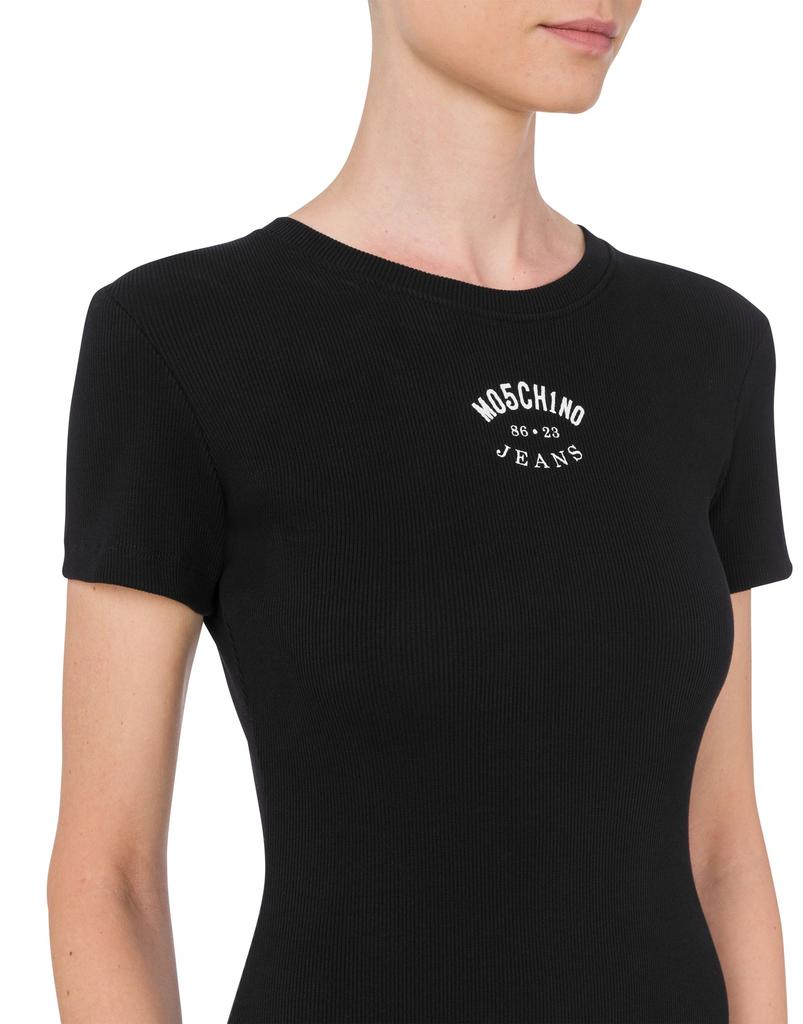 Moschino Jeans Ribbed Stretch Cotton Dress
