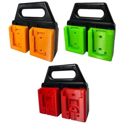 Ergonomic 4 Battery Storage Tray Small ABS Workshop Tool Organizers Tool Battery Holder Suitable for 18V/20V Tool