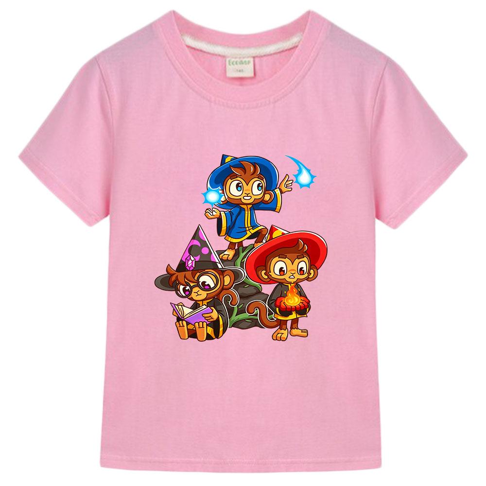 Game Bloons TD 6 100% Katoen Kinder T-shirt Grafische Print Kinder T-shirts Casual Jongens Meisjes Tops Ronde Hals Korte Mouw Zomer