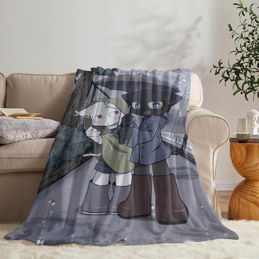 Cute B-boykisser cat Throw Soft Flannel Throw Summer Blanket Lightweight Cozy Nap Blanket for Sofa Bed Travel