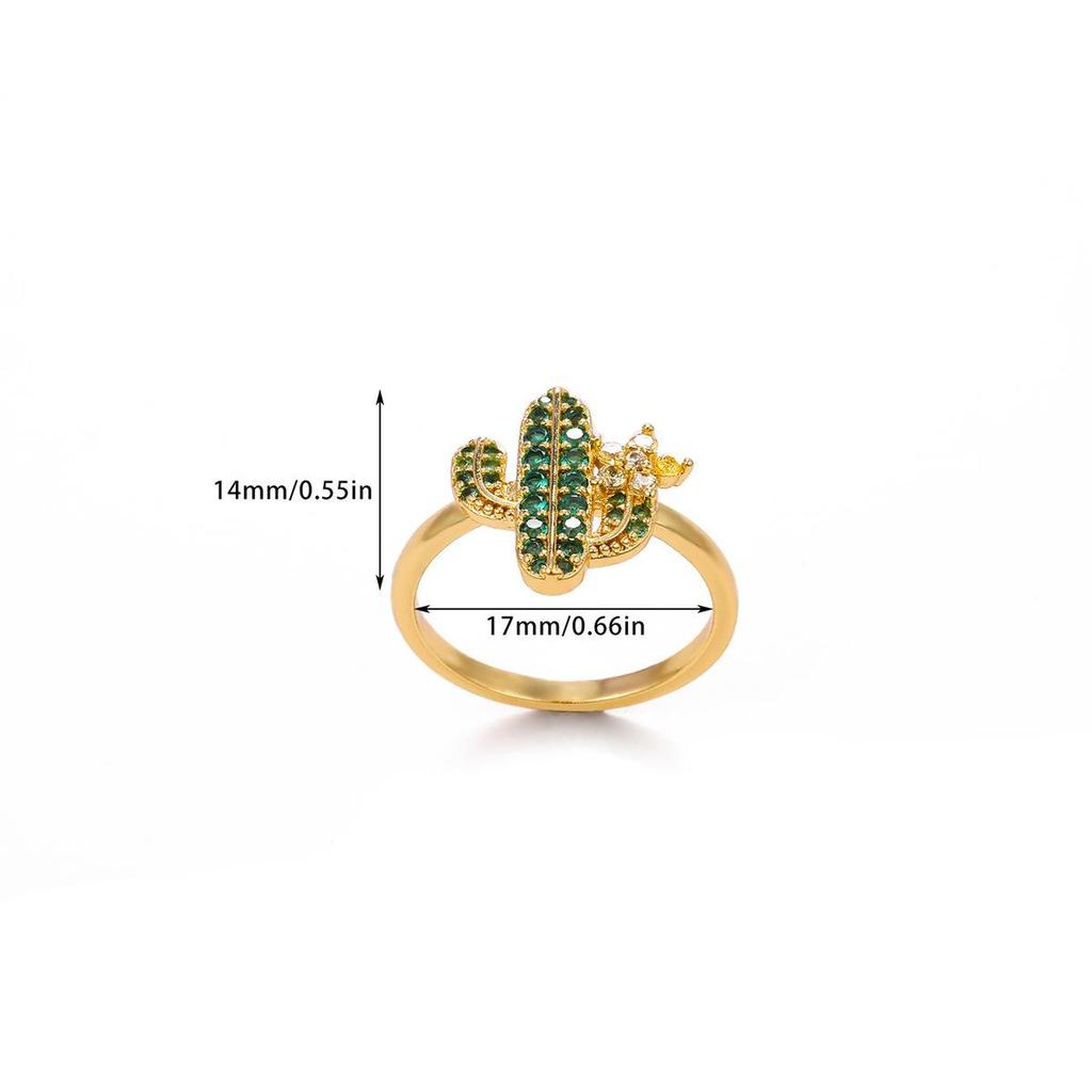 Trendy Zircon-Studded European and American Fashion Ring for Daily Wear