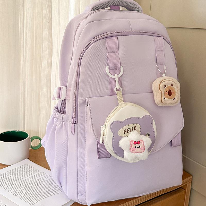Korean version of cute girl schoolbag female sweet campus large-capacity junior high school students and primary school students high-value backpack