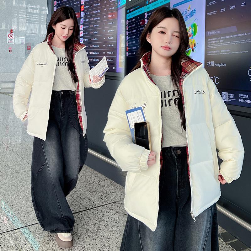 

DAFIFY Женская модная повседневная осенне-зимняя куртка с длинным рукавом и принтом в полоску и пальто пуховики XXXL