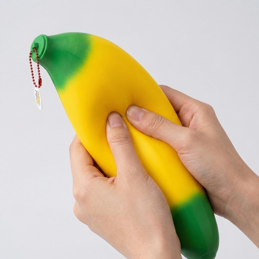 Creative Banana Shaped Slow Rebound Stress Relief Toy Soft Squeeze Anti Anxiety Sensory Fidget Toy for Relaxation and Focus