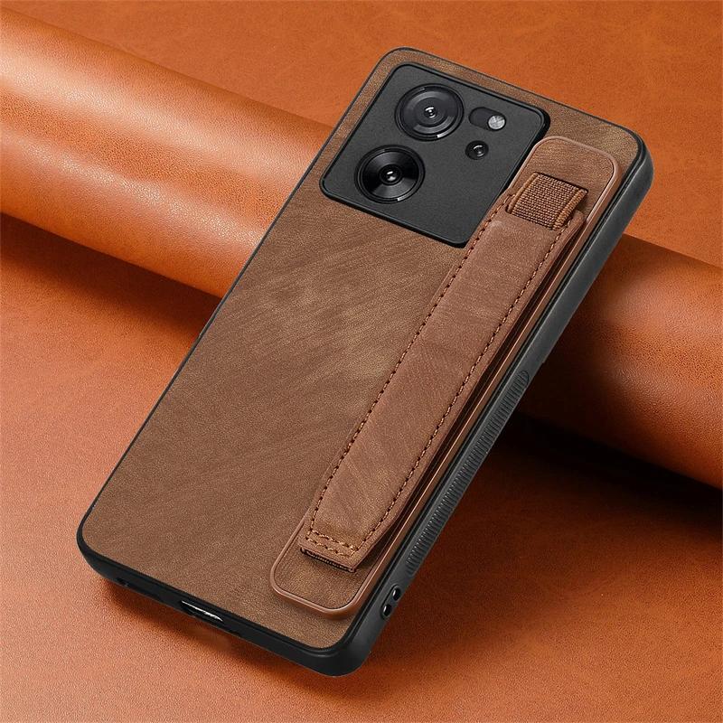 Leather Case For Xiaomi 15T 14T 13T 12X 11T 13 12 Mi 11 Lite 5G NE 10T Pro 11i Wrist Strap Holder Silicone Case Back Cover Funda