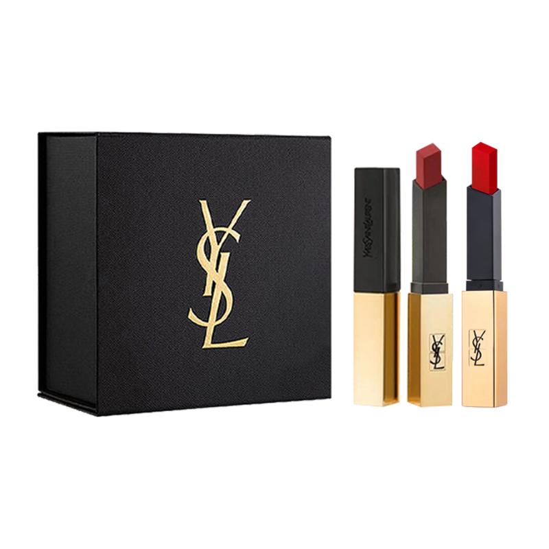 SAINT LAURENT Маленькая золотая помада 2 шт. Подарочные коробки Естественный макияж без макияжа 2,2 г*2 Подарок на день рождения для девушки Нежная