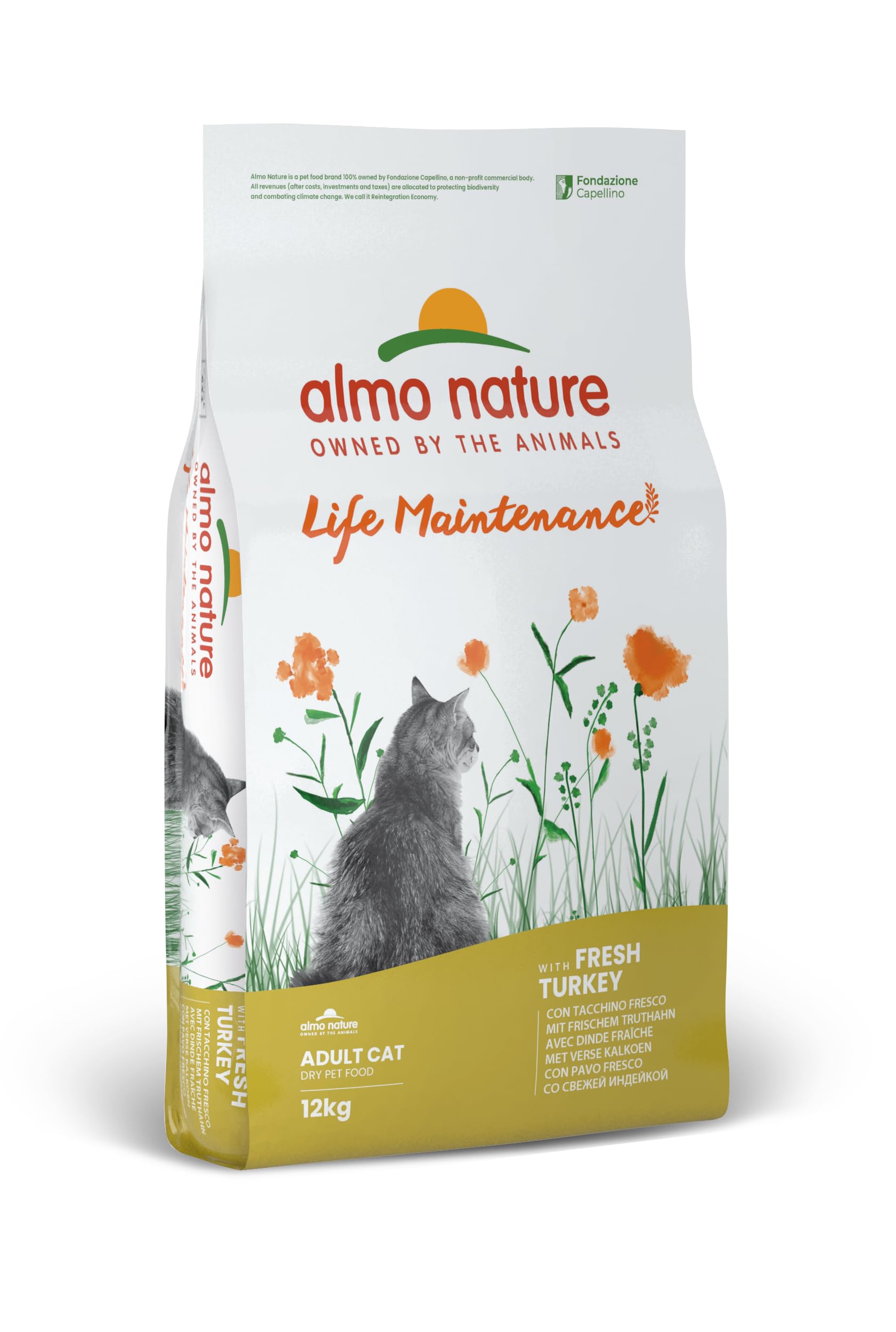 

Almo Nature Cat Food Holistic Turkey Rice 12kg &